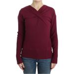 Reduzierte Rote Roberto Cavalli V-Ausschnitt Damensweatshirts aus Wolle Größe M 