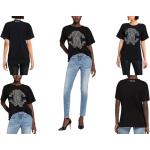 Reduzierte Schwarze Oversize Roberto Cavalli T-Shirts für Damen Größe S für den für den Sommer 