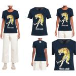 Dunkelblaue Roberto Cavalli T-Shirts für Damen für den für den Sommer 