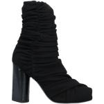 Schwarze Roberto Cavalli Offene Blockabsatz Peeptoe Stiefeletten & Peeptoe Boots aus Leder für Damen Größe 40 