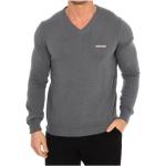 Reduzierte Graue Roberto Cavalli V-Ausschnitt Herrensweatshirts aus Wolle Handwäsche Größe L 