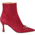 Reduzierte Rote Roberto Festa Ankle Boots & Klassische Stiefeletten aus Veloursleder für Damen Größe 38,5 