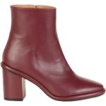 Bordeauxrote Elegante Roberto Festa High Heel Stiefeletten & High Heel Boots aus Leder für Damen Größe 38,5 