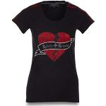 Roberto Geissini T-Shirt Broken Heart Women Black M