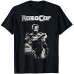 RoboCop Black And White Action Pose Logo Poster T-