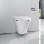 Roca Nexo Wand-Tiefspül-WC ohne spülrand mit WC-Sitz L: 53.5 B: 36 weiß A34664L000+A801B12000