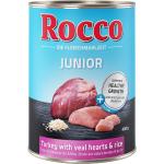 Rocco Junior Hühnerherzen & Reis + Kalzium (400 g)