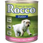Rocco Junior Hühnerherzen & Reis + Kalzium (800 g)