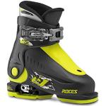 Roces Kinder Skischuhe Idea Up Größenverstellbar, Black-Lime, 25/29, 450490-018