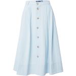 Hellblaue Unifarbene Ralph Lauren Polo Ralph Lauren Midi Faltenröcke für Damen Größe M 