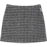Reduzierte Schwarze Karo Marc O'Polo Mini Nachhaltige Wollröcke mit Reißverschluss aus Wolle für Damen Größe M 