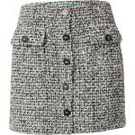 Reduzierte Schwarze United Colors of Benetton Mini Röcke mit Knopfleiste aus Wolle für Damen Größe XS 