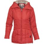 Rote Rock Angel Winterjacken mit Reißverschluss mit Kapuze für Damen Größe XS für den für den Winter 