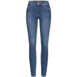 Blaue Stonewashed Jeans mit Reißverschluss aus Denim für Damen Größe XS 