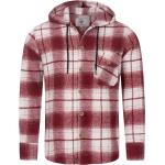Bordeauxrote Karo Regular Fit Hemden aus Flanell für Damen Größe S für den für den Winter 