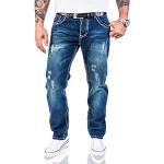 Dunkelblaue Vintage Rock Creek Ripped Jeans & Zerrissene Jeans aus Denim für Herren Weite 36 für den für den Sommer 