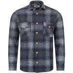 Marineblaue Karo Langärmelige Rock Creek Kentkragen Hemden mit Kent-Kragen aus Flanell für Herren Größe 5 XL für den für den Herbst 