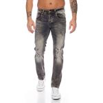 Dunkelgraue Rock Creek Ripped Jeans & Zerrissene Jeans aus Denim für Herren Weite 42 