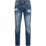 Dunkelgraue Loose Fit Jeans mit dicken Nähten aus Denim für Damen Größe XS Weite 42, Länge 34 