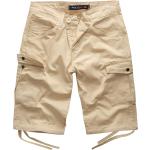 Anthrazitfarbene Midi Cargo-Shorts aus Baumwolle für Damen für den für den Sommer 
