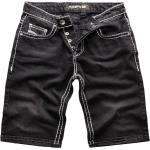 Schwarze Mini Jeans-Shorts aus Denim für Damen für den für den Sommer 