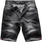 Dunkelgraue Mini Jeans-Shorts aus Denim für Damen für den für den Sommer 