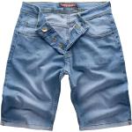 Hellblaue Mini Jeans-Shorts aus Denim für Damen für den für den Sommer 