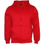 Rote Zip Hoodies & Sweatjacken mit Reißverschluss mit Kapuze für Herren Größe XL für den für den Herbst 