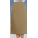 Kamelbraune Unifarbene Maxi Taft-Röcke mit Reißverschluss aus Wolle für Damen Größe XXL für den für den Winter 