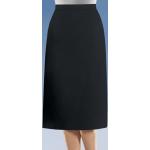 Schwarze Unifarbene Maxi Taft-Röcke mit Reißverschluss aus Wolle für Damen Größe XXL für den für den Winter 