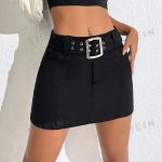 Reduzierte Schwarze SheIn Mini Festliche Röcke mit Reißverschluss aus Tüll für Damen Größe XS 