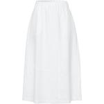 Weiße Peter Hahn Leinenröcke mit Vogel-Motiv aus Leinen maschinenwaschbar für Damen Größe XL für den für den Sommer 