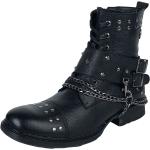 Schwarze rock rebel by emp Stiefeletten & Boots mit Nieten mit Nieten mit Reißverschluss aus Textil für Herren Größe 47 mit Absatzhöhe 3cm bis 5cm 