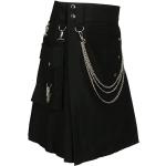 Schwarze Karo Mini Sommerröcke für Damen Größe 3 XL 