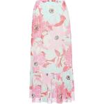 Pinke Maxi A Linien Röcke mit Volants aus Polyester maschinenwaschbar für Damen Größe L für den für den Sommer 