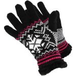 Violette Strick-Handschuhe aus Kunstfell maschinenwaschbar für Damen Einheitsgröße 