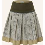 Khakifarbene Gepunktete Trachtenröcke aus Baumwolle für Damen Größe M 