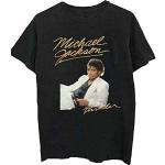 Schwarze Michael Jackson T-Shirts für Herren Größe L 