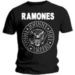 Rockoff Trade Herren Ramones Seal T-Shirt, Schwarz (Schwarz), XXL