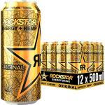 Rockstar Energy Drink Hemp Original - Koffeinhaltiges Erfrischungsgetränk für den Energie Kick, EINWEG (12x 500ml)