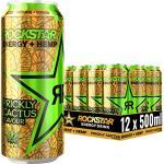 Rockstar Energy Drink Hemp Prickly Cactus - Koffeinhaltiges Erfrischungsgetränk für den Energie Kick, EINWEG (12x 500ml)