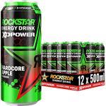 Rockstar XD Power Hardcore Apple - Koffeinhaltiges Erfrischungsgetränk für den Energie Kick, EINWEG (12x 500ml)