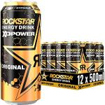 Rockstar XD Power Original - Koffeinhaltiges Erfrischungsgetränk für den Energie Kick, EINWEG (12x 500ml)
