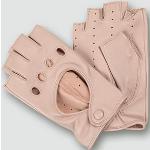 Roeckl Damen Halbfinger-Autofahrerinnenhandschuhe aus Nappaleder rosa