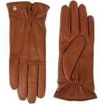 Braune Elegante Roeckl Klassiker Fingerhandschuhe aus Nappaleder für Damen Größe 7 für den für den Winter 