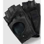 Schwarze Roeckl Fingerlose Handschuhe & Halbfinger-Handschuhe mit Cutwork aus Leder für Damen Größe 7 für den für den Winter 