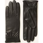 Schwarze Roeckl Gefütterte Handschuhe aus Leder für Damen Größe 7 für den für den Winter 