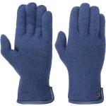 Royalblaue Roeckl Strick-Handschuhe aus Leder für Herren Größe 8 