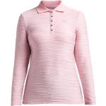 Rosa Sportliche Langärmelige Langarm-Poloshirts aus Polyester für Damen Größe 3 XL 