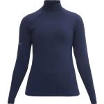 Marineblaue Röhnisch Rollkragen Damensweatshirts aus Polyester 